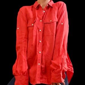 Chaus Scarlet Red Top XL